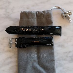 Michele patent leather watch band